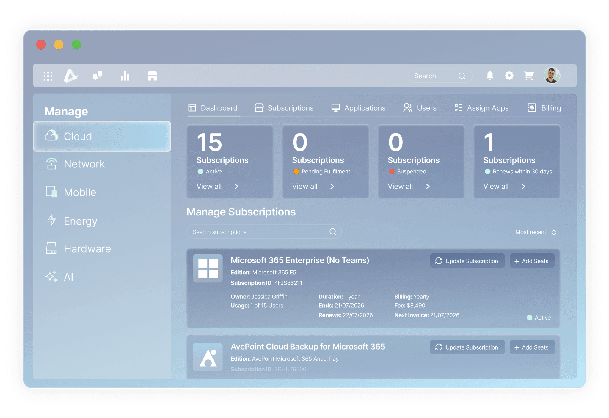 Centralize all of your SaaS and IaaS subscriptions